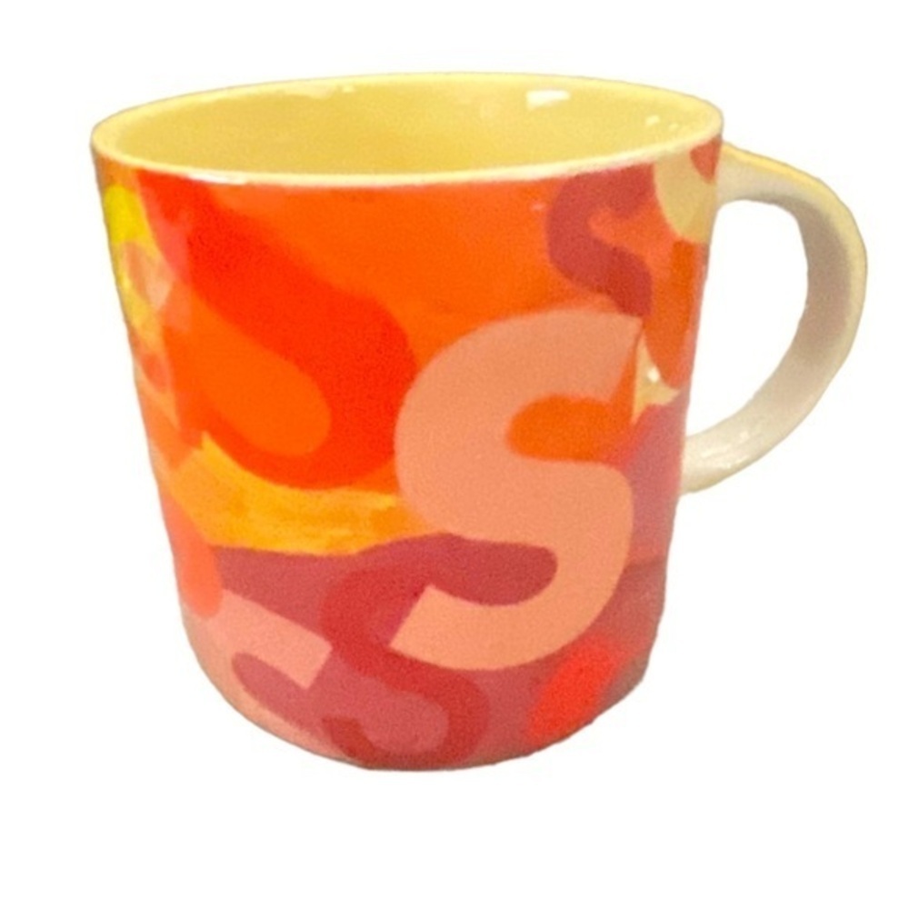 Anthropologie Lottie Monogram Mug Initial S “S”
